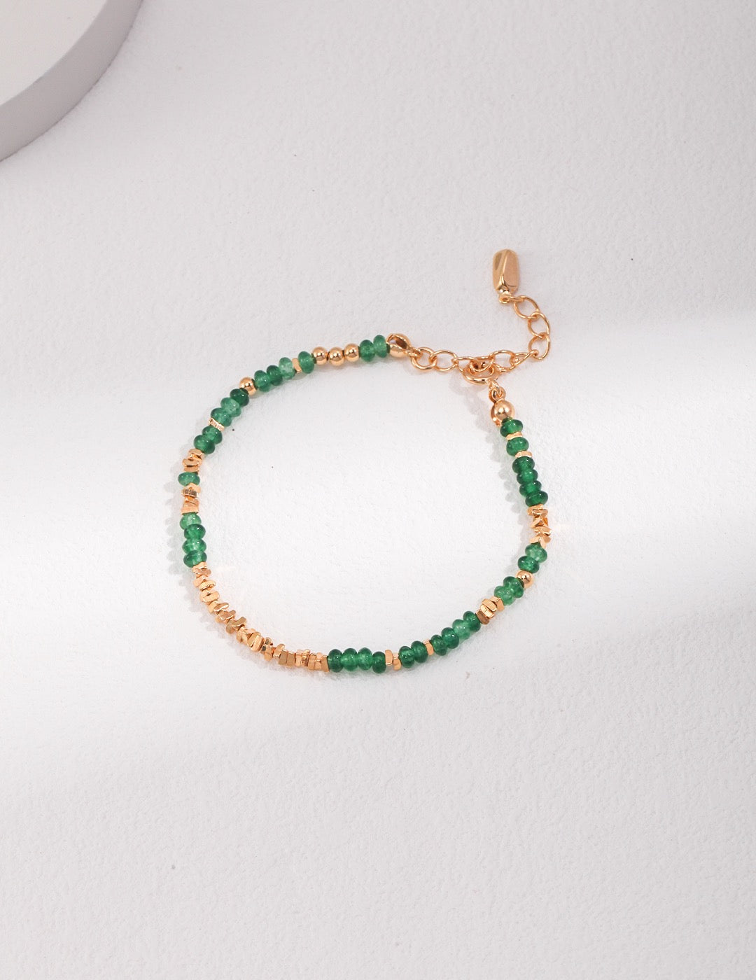 Emerald Crushed Silver Bracelet