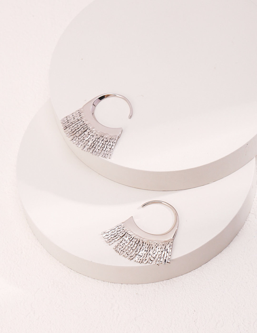 Scalloped Tassel Earrings